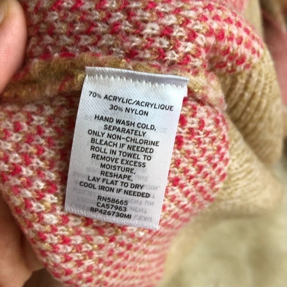 BP Beige Dapper Plaid Long Cardigan Sweater Open Front XS New Cozy - Picture 7 of 8